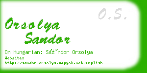 orsolya sandor business card